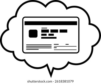 Ilustração do novo Cartão de Número Individual (Meu Cartão de Número), frente e verso. Cartão de identidade japonês baseado no novo design de 2026. O formato vetorial é preto monocromático, todas as áreas brancas são transparentes.