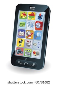 Illustration of a new smart mobile phone