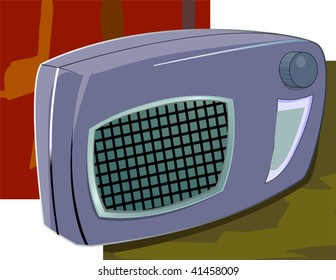 Illustration of new technology with radio	