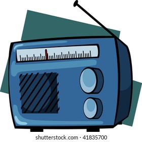 Illustration of new technology with radio	