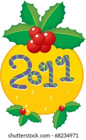illustration of new year 2011 on a white background