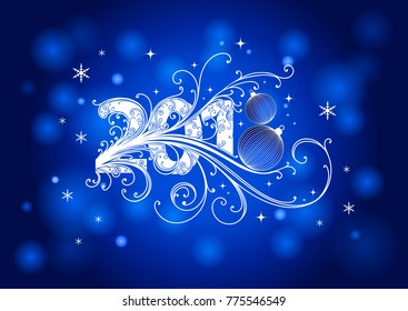 Illustration of new year 2018