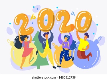 Illustration for the New Year 2020.