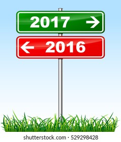 Illustration of new year begin abstract concept