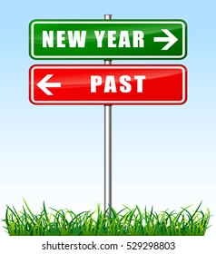 Illustration of new year begin abstract concept