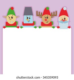illustration new year and christmas vector background, design template with empty space for your text
