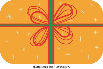 illustration new year gift surprise in yellow