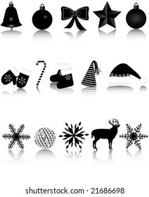 Illustration of New Year icons