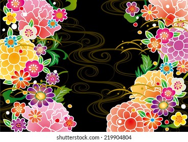Illustration of New Year in Japan