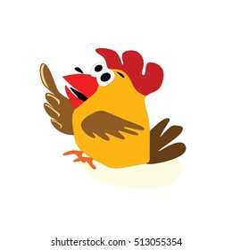 Illustration for the new year. Stylized rooster symbol of the new year.