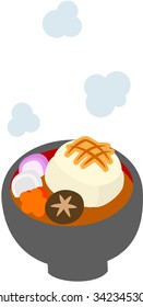 It is the illustration of the New Year's dish which are usable in celebration of the New Year.