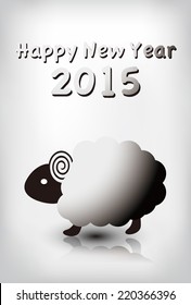 It is an illustration of New Year's postcard of 2015.