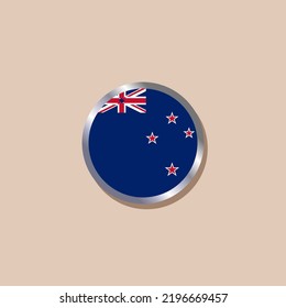 Illustration of New Zealand flag Template