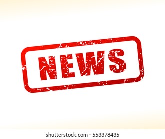 Illustration of news text buffered on white background
