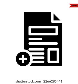 illustration of newspaper glyph icon 