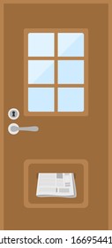 
Illustration of a newspaper in a mailbox.