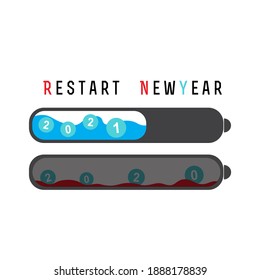 Illustration Newyear 2020 to 2021 