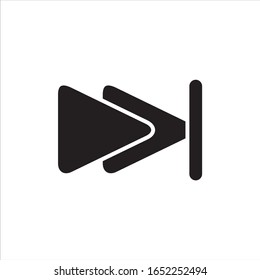 illustration of the next button icon vector black and white