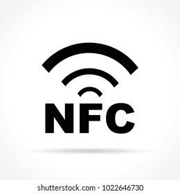 Illustration of nfc icon on white background