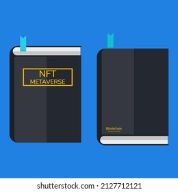 Illustration von NFT Metaverse mit flachem Design-Stil. Blockchain Universum, Blockchain Welt