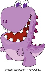 illustration of a nice cartoon dinosaur