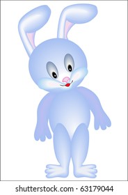 illustration nice hare insulated on white background