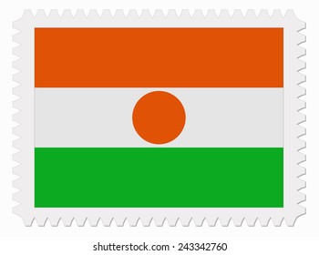 illustration Niger flag stamp