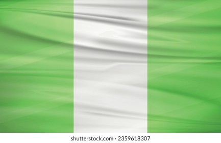 Illustration of Nigeria Flag and Editable vector Nigeria Country Flag