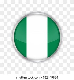 illustration of nigeria flag with isolated transparent background