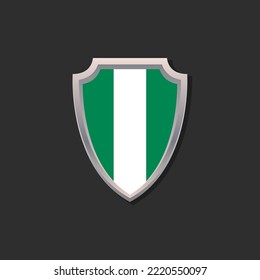 Illustration of Nigeria flag Template