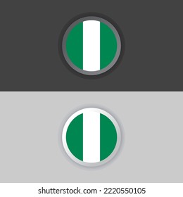Illustration of Nigeria flag Template