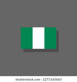 Ilustración de la plantilla de bandera de Nigeria