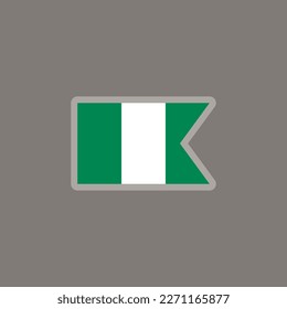 Illustration of Nigeria flag Template