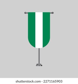 Illustration of Nigeria flag Template