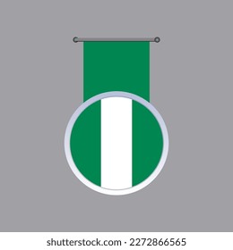 Illustration of Nigeria flag Template
