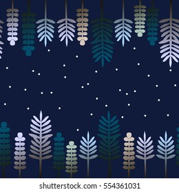 illustration night forest