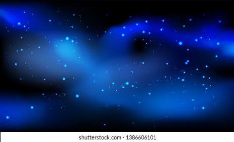 illustration of night sky with stars and nebula