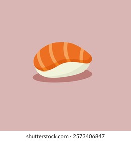 illustration of nigiri sushi salmon Japanese food