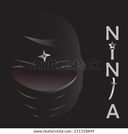 Illustration of ninja cartoon vector  
