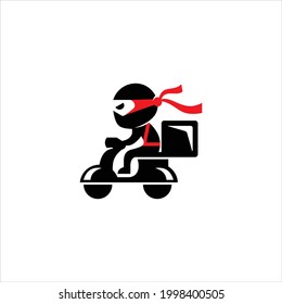 illustration of ninja delivering packages