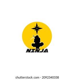Illustration Ninja silhouette vector icon