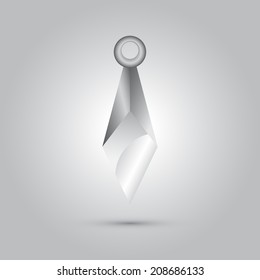 Illustration of ninja weapon, cartoon vector