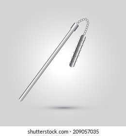 Illustration of ninja weapon, cartoon vector