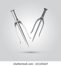 Illustration of ninja weapon, cartoon vector
