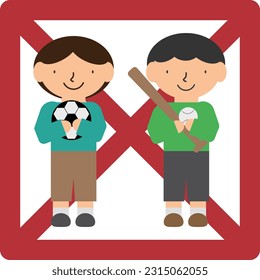 Illustration of no ball play