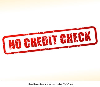 Illustration of no credit check text 