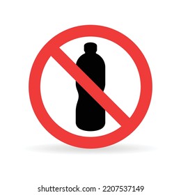 illustration of no drinking sign can be used as an icon