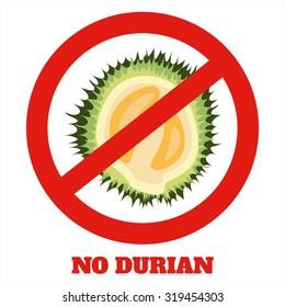 illustration of no durian sign