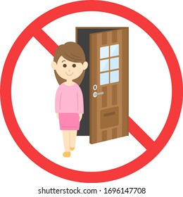 Illustration of a no go sign.