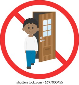 Illustration of a no go sign.